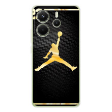 Силиконовый Чехол Nike Air Jordan на Шiaomi Редми Нот 14 4G  (Глобальная версия) (Джордан 23)