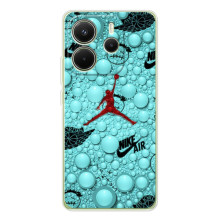 Силиконовый Чехол Nike Air Jordan на Шiaomi Редми Нот 14 4G  (Глобальная версия) (Джордан Найк)