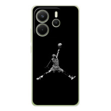 Силиконовый Чехол Nike Air Jordan на Шiaomi Редми Нот 14 4G  (Глобальная версия) (Джордан)