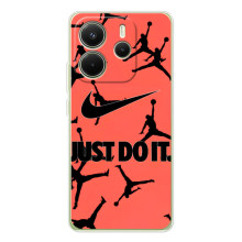 Силіконовый Чохол Nike Air Jordan на xaomi Redmi Note 14 4G (Глóб熬 версія)