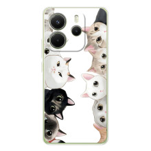 Силиконовый чехол с котиком для Xiaomi Redmi Note 14 4G (Global version) (Коты)