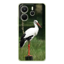 Силиконовый чехол с птичкой на Xiaomi Redmi Note 14 4G (Global version) (Лелека)