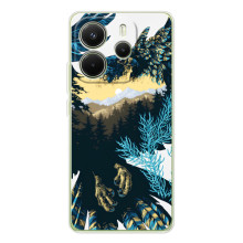 Силиконовый чехол с птичкой на Xiaomi Redmi Note 14 4G (Global version) (Яркий Орел)