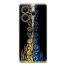 Силиконовый Чехол на Xiaomi Redmi Note 14 4G (Global version) (Патриотическая вышиванка)