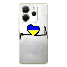 Силиконовый Чехол на Xiaomi Redmi Note 14 4G (Global version) (Я-Украина) (Украинская кардиограмма)