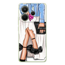 Силиконовый Чехол на Xiaomi Redmi Note 14 4G (Global version) с картинкой Стильных Девушек (Мода)