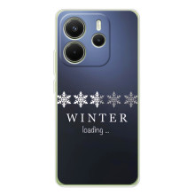 Зимние Чехлы для Xiaomi Redmi Note 14 4G (Глобальная версия) - прозрачный фон