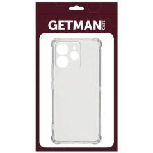 TPU чехол GETMAN Ease logo усиленные углы Full Camera для Xiaomi Redmi Note 14 4G (Int. version) – Прозрачный