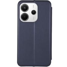 Кожаный чехол-книжка Classy для Xiaomi Redmi Note 14 4G (Int. version) – Темно-синий