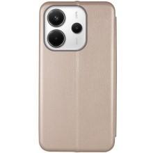 Кожаный чехол-книжка Classy для Xiaomi Redmi Note 14 4G (Int. version) – Золотой