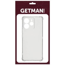 TPU чохол GETMAN Ease logo посилені кути Full Camera для Xiaomi Redmi Note 14 4G (Int. version) – Прозорий
