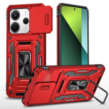 Ударостійкий чохол Camshield Army Ring для Xiaomi Redmi Note 14 4G (Int. version) / 14 5G – Червоний