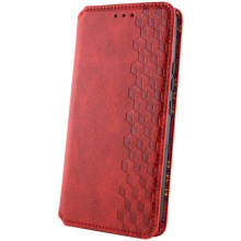 Шкіряний чохол-книжка GETMAN Cubic (PU) для Xiaomi Redmi Note 14 4G (Int. version) – Червоний