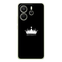 Чехол (Корона на чёрном фоне) для Редми Нот 14 4G (Белая корона)