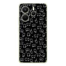 Чохол з принтом для Xiaomi Redmi Note 14 4G (AlphaPrint) Модні коти (Маленькі котики)