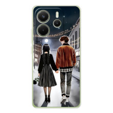 Чехол с дизайном Венздей 2 на Xiaomi Redmi Note 14 4G – Уэнсдей и Тайлер