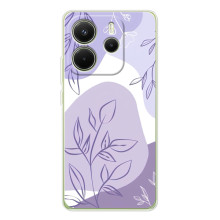 Силиконовый чехол с принтом в цветах на Xiaomi Redmi Note 14 4G – Фиолетовый дизайн