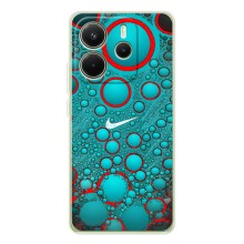 Силиконовый Чехол на Xiaomi Redmi Note 14 4G с картинкой Nike (Найк зеленый)