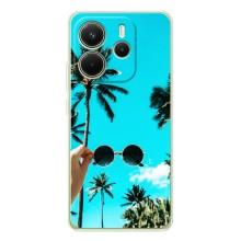 Силиконовый чехол с КАРТИНКАМИ лето для Xiaomi Redmi Note 14 4G (AlphaPrint) – Взгляд лето