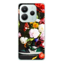 Брендновые Чехлы для Xiaomi Redmi Note 14 5G - (PREMIUMPrint) (Nike цветы)