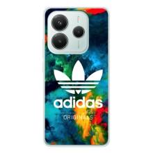 Чехлы Адидас для Xiaomi Redmi Note 14 5G (AlphaPrint) (Яркий Адидас)
