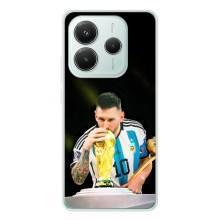 Чехлы для Xiaomi Redmi Note 14 5G (Leo чемпион) (AlphaPrint) (Кубок Месси)