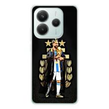 Чехлы для Xiaomi Redmi Note 14 5G (Leo чемпион) (AlphaPrint) (Месси Король)