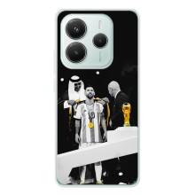 Чехлы для Xiaomi Redmi Note 14 5G (Leo чемпион) (AlphaPrint) (Месси в накидке)