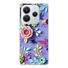 Чехлы с Цветами для Xiaomi Redmi Note 14 5G (VPrint) (Цветочный дизайн)
