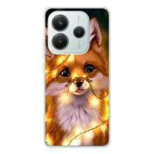 Чехлы с картинкой Лисички для Xiaomi Redmi Note 14 5G (VPrint) (Лисичка в гирляндах)