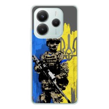 Чехлы с картинкой ЗСУ для Xiaomi Redmi Note 14 5G (AlphaPrint) (АРТ солдат)