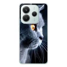 Чехлы с Котиками для Xiaomi Redmi Note 14 5G (VPrint) (Серый Кот)