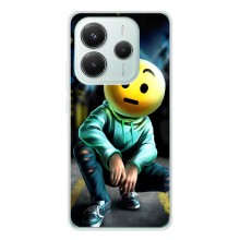 Чехол для Редми Ноут 14 5Джи - (AlphaPrint) с печатью (ТОП продаж) (Парень смайл)