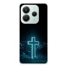 Чехол для Xiaomi Redmi Note 14 5G (AlphaPrint) - (Христианские) (Крест и город)
