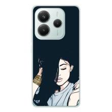Чехол с печатью для Xiaomi Redmi Note 14 5G - (Мода) (AlphaPrint) (Красивая девочка)