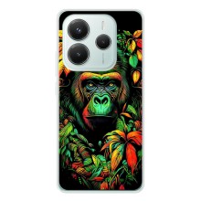 Чехол с Обезьянами Xiaomi Redmi Note 14 5G - (AlphaPrint) (Обезьяна в тропиках)