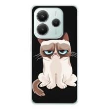 Чехол с принтом для Xiaomi Redmi Note 14 5G (AlphaPrint) Модные коты (Грустный кот)