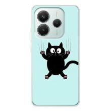 Чехол с принтом для Xiaomi Redmi Note 14 5G (AlphaPrint) Модные коты (Падающий кот)