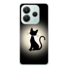 Чехол с принтом для Xiaomi Redmi Note 14 5G (AlphaPrint) Модные коты (Силуэт котика)
