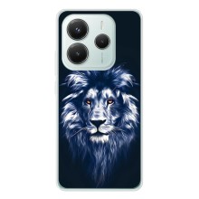 Чехол со Львом для Xiaomi Redmi Note 14 5G (VPrint) (Синий Лев)