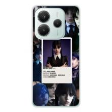 Чехлы Венсдей на Xiaomi Redmi Note 14 5G Уэнсдей (AlphaPrint) (коллаж Уэнздей)