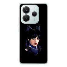 Чехлы Венсдей на Xiaomi Redmi Note 14 5G Уэнсдей (AlphaPrint) (серьезная Уэнздей)