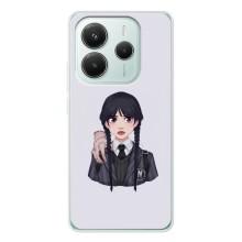 Чехлы Венсдей на Xiaomi Redmi Note 14 5G Уэнсдей (AlphaPrint) (Уэнздей и Вещь)