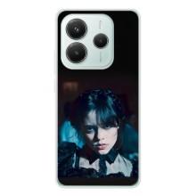 Чехлы Венсдей на Xiaomi Redmi Note 14 5G Уэнсдей (AlphaPrint) (взгляд Уэнздей)