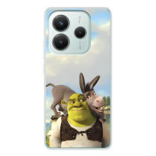 Чехол с мультфильмом Шрек на Xiaomi Redmi Note 14 5G – Шрек и осел