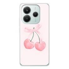 Чехол с розовым рисунком для Xiaomi Redmi Note 14 5G (Розовые вишни)