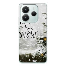 Новогодние, Праздничные Чехлы для Xiaomi Redmi Note 14 5G - 2024 год (Let it snow)