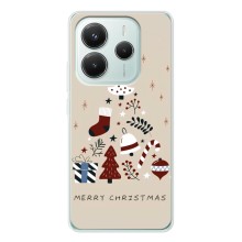 Рождественские, Праздничные Чехлы для Редми Ноут 14 5Джи (Merry Christmas)