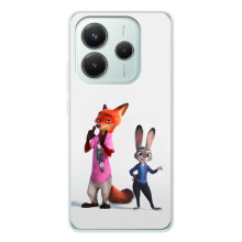 Силиконовый чехол с принтом Зоотрополіс для Xiaomi Redmi Note 14 5G – Джуди и Ник