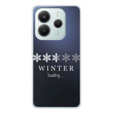 Зимние Чехлы для Редми Ноут 14 5Джи - прозрачный фон (Winter loading)